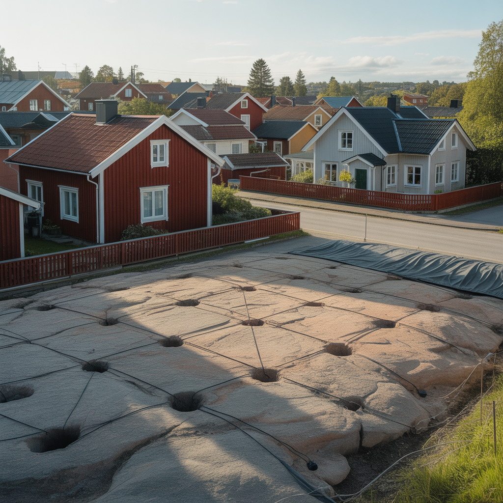 5.Sa planerar du bergsprangning nara befintliga byggnader