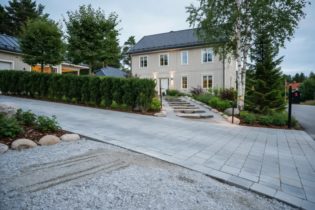 stens ttning av uppfart och entr g ng i tr sl vsl ge varberg